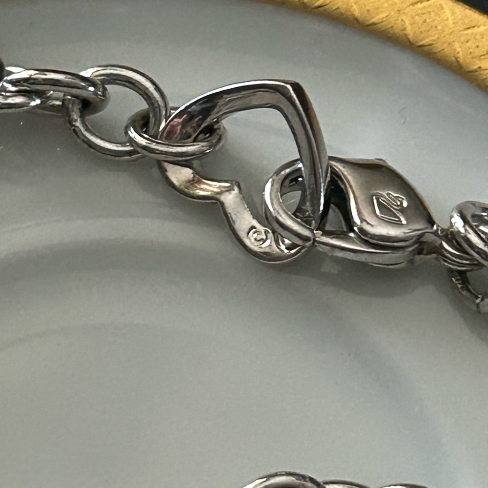 Silver Rhinestone Heart Bracelet - Picture 3 of 4